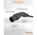Lapp Mobility Helix Ladekabel Typ 2, Mode 3, 32 A, 3-phasig, bis zu 22 kW, 3 m, schwarz - 75749