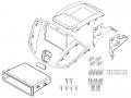 Einbaurahmen fr Doppel DIN Autoradio in Ford Transit (V363, 2014-2019) - schwarz