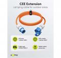 Goobay - CEE-Verlngerung, CEE-Stecker auf CEE-Kupplung, orange, 5 m - 76228