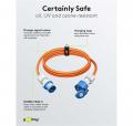 Goobay - CEE-Verlngerung, CEE-Stecker auf CEE-Kupplung, orange, 5 m - 76228