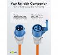 Goobay - CEE-Verlngerung, CEE-Stecker auf CEE-Kupplung, orange, 5 m - 76228
