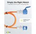 Goobay - CEE-Verlngerung, CEE-Stecker auf CEE-Kupplung, orange, 5 m - 76228