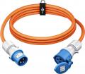 Goobay - CEE-Verlngerung, CEE-Stecker auf CEE-Kupplung, orange, 5 m - 76228