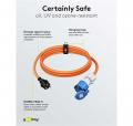 Goobay - CEE-Adapterleitung, Schutzkontakt-Stecker auf CEE-Kupplung, orange, 5 m - 76219