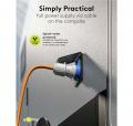 Goobay - CEE-Adapterleitung, Schutzkontakt-Stecker auf CEE-Kupplung, orange, 5 m - 76219