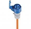 Goobay - CEE-Adapterleitung, Schutzkontakt-Stecker auf CEE-Kupplung, orange, 1,5 m - 76185