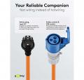 Goobay - CEE-Adapterleitung, Schutzkontakt-Stecker auf CEE-Kupplung, orange, 1,5 m - 76185