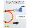 Goobay - CEE-Adapterleitung, Schutzkontakt-Stecker auf CEE-Kupplung, orange, 1,5 m - 76185