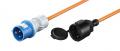 Goobay - CEE-Adapterleitung, CEE-Stecker auf Schutzkontakt-Kupplung, orange, 5 m - 76224