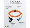 Goobay - CEE-Adapterleitung, CEE-Stecker auf Schutzkontakt-Kupplung, orange, 5 m - 76224