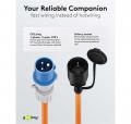 Goobay - CEE-Adapterleitung, CEE-Stecker auf Schutzkontakt-Kupplung, orange, 5 m - 76224