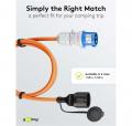 Goobay - CEE-Adapterleitung, CEE-Stecker auf Schutzkontakt-Kupplung, orange, 5 m - 76224