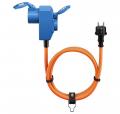 Goobay - CEE-Adapterleitung, Schutzkontakt-Stecker auf 90 CEE-Schutzkontakt-Kupplung, 1,5 m - 76222