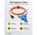 Goobay - CEE-Adapterleitung, Schutzkontakt-Stecker auf 90 CEE-Schutzkontakt-Kupplung, 1,5 m - 76222