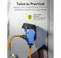 Goobay - CEE-Adapterleitung, Schutzkontakt-Stecker auf 90 CEE-Schutzkontakt-Kupplung, 1,5 m - 76222