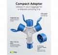Goobay - CEE-Y-Adapter, CEE-Stecker auf 3x CEE-Kupplung - 76237