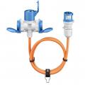 Goobay - CEE-Adapterleitung, CEE-Stecker auf 1x CEE-Kupplung und 2x Schutzkontakt-Kup., 5 m - 76265