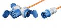 Goobay - CEE-Adapterleitung, CEE-Stecker auf 1x CEE-Kupplung und 2x Schutzkontakt-Kup., 5 m - 76265