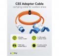 Goobay - CEE-Adapterleitung, CEE-Stecker auf 1x CEE-Kupplung und 2x Schutzkontakt-Kup.,1,5 m - 76231