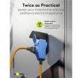 Goobay - CEE-Adapterleitung, CEE-Stecker auf 90 CEE-Kupplung und Schutzkontakt-Kup., 1,5 m - 76232