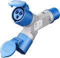 Goobay - CEE-Y-Adapter, CEE-Stecker auf 2x CEE-Kupplung - 76236