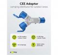 Goobay - CEE-Y-Adapter, CEE-Stecker auf 2x CEE-Kupplung - 76236