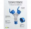 Goobay - CEE-Y-Adapter, CEE-Stecker auf 2x CEE-Kupplung - 76236