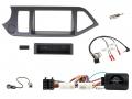 Einbauset mit Lenkradadapter fr DIN Autoradio in Kia Picanto (ab 2011), ohne Start-Stop