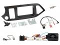 Einbauset mit Lenkradadapter fr Doppel DIN Autoradio in Kia Picanto (ab 11), ohne Start-Stop