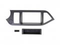 Einbauset mit Lenkradadapter fr DIN Autoradio in Kia Picanto (ab 2011, USB, AUX), ohne Start-Stop