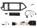 Einbauset mit Lenkradadapter fr DIN Autoradio in Kia Picanto (ab 2011), mit Start-Stop