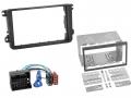 Radioeinbauset fr Doppel DIN Autoradio in VW T6 (2015-2019) - schwarz