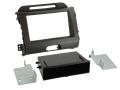 Einbauset mit Lenkradadapter fr DIN Autoradio in Kia Sportage III (SL, 2010-2016) - dunkelgrau