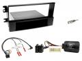 Einbauset mit Lenkradadapter fr DIN Autoradio in Kia Sportage II (2005-2008) - schwarz