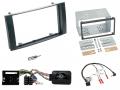 Einbauset mit Lenkradadapter fr Doppel DIN Autoradio in VW Touareg, T5 Caravelle Multiv (2002-2010)