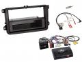 Einbauset mit Lenkradadapter fr DIN Autoradio in VW T6 (2015-2019), 52pin, piano