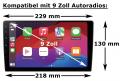 Einbaurahmen f�r 9 Zoll Autoradio in VW Arteon, Golf, Jetta, Passat, Polo, T6.1, Tiguan - schwarz