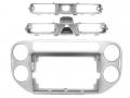 Einbaurahmen f�r 9 Zoll Autoradio in VW Tiguan (06/2011-04/2016) - silber