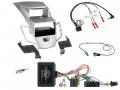 Einbauset mit Lenkradadapter f�r DIN Autoradio in Ford Fiesta (2010-2013) mit Display, silber
