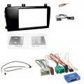 Einbauset mit Lenkradadapter f�r Doppel DIN Autoradio in Volvo S60, V70, XC70 (04-07), Profi schwarz