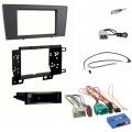 Einbauset mit Lenkradadapter f�r DIN Autoradio in Volvo S60, V70, XC70 (2000-2004), dunkelgrau