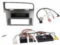 Einbauset mit Lenkradadapter f�r DIN Autoradio in VW Golf VII (2012-2018) - PDC, Display, silber
