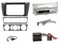 Radioeinbauset f�r 9 Zoll Autoradio in BMW 3er E90 (2005-2013), Raucherpaket silber