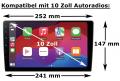 Einbaurahmen f�r 10 Zoll Autoradio in MAN TGE, VW Crafter II / Grand California