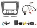 Einbauset mit Lenkradadapter f�r 9 Zoll Autoradio in BMW 1er E81/E82/E87 (07-13), Aktiv, man. Klima