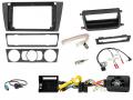 Einbauset mit Lenkradadapter f�r 9 Zoll Autoradio in BMW 3er E46 (2005-2013), ohne Raucherp.