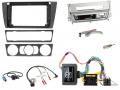 Einbauset mit Lenkradadapter f�r 9 Zoll Autoradio in BMW 3er E46 (2005-2013), Aktiv, Raucherp., sil.