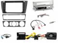 Einbauset mit Lenkradadapter f�r 9 Zoll Autoradio in BMW 3er E46 (2005-2013), Raucherp., silber