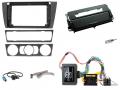 Einbauset mit Lenkradadapter f�r 9 Zoll Autoradio in BMW 3er E46 (2005-2013), Aktiv, Raucherp., schw