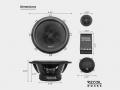 Recoil Sytem Echo PRO RD365 - 16,5 cm Komponenten-Lautsprecher mit 160 Watt (RMS: 80 Watt)